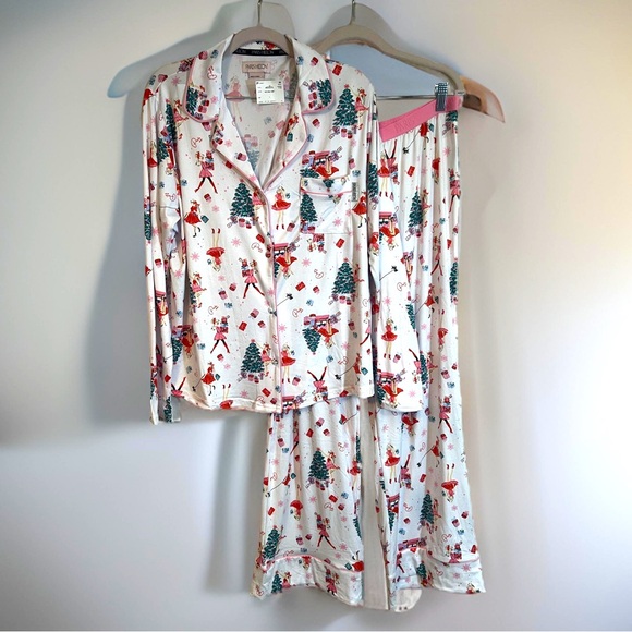 Paris Hilton NWT Women's Top Pants Comfy Pajama Set Size L - Picture 2 of 10